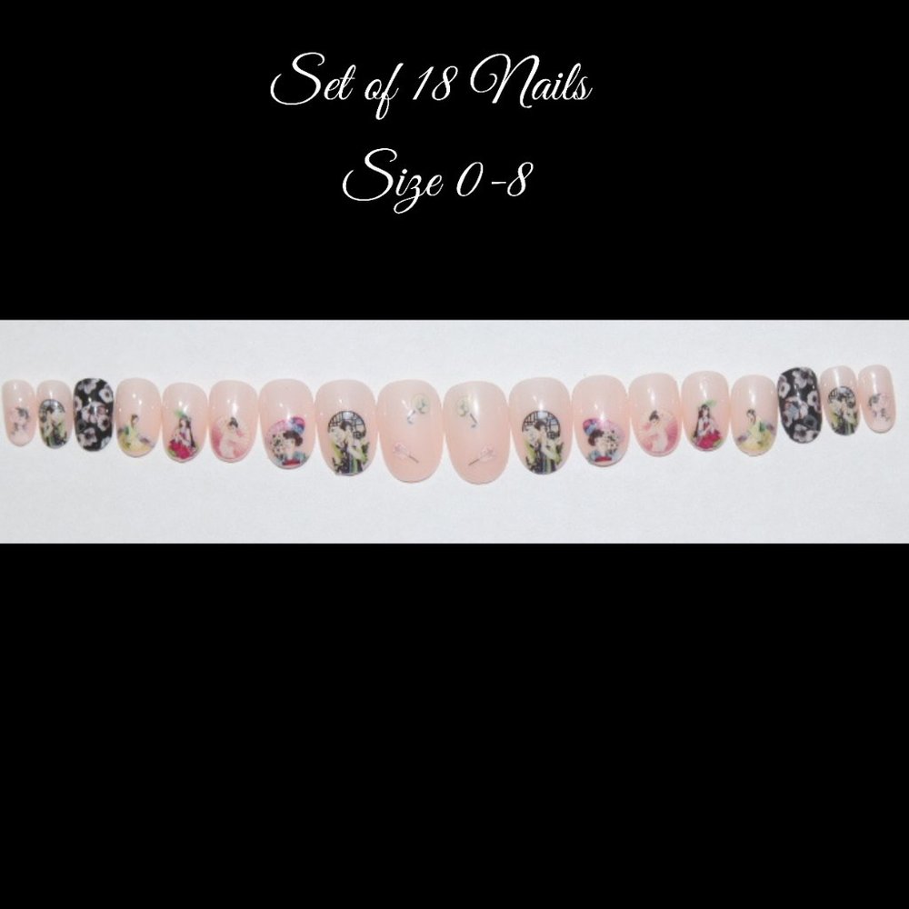 Geisha girls- press on nail set